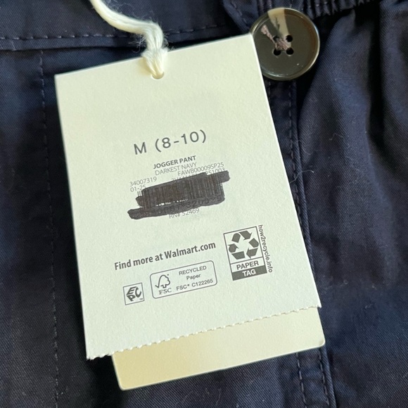 NWT Free Assembly Navy Joggers, Medium - Picture 7 of 14